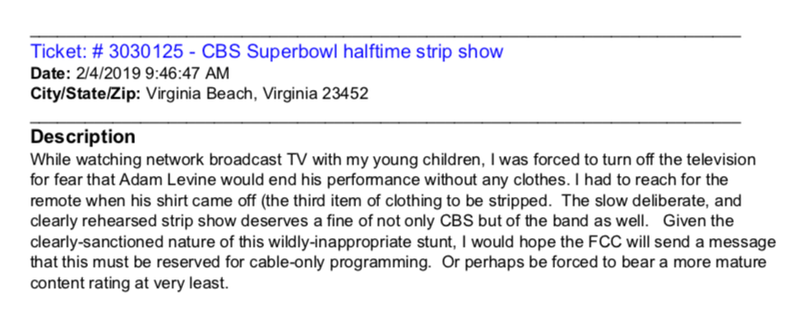 Illustration for article titled America Vs. Adam Levine's Nipples: All The FCC Viewer Complaints About The Super Bowl Halftime Show